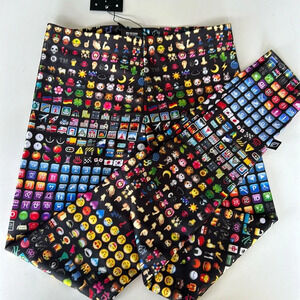 NWT Terez Emoji Print Kids Leggings - Multicolor size L
